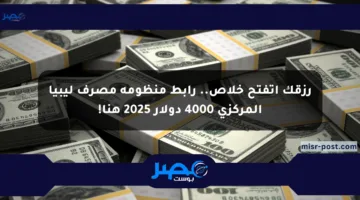 رزقك اتفتح خلاص.. رابط منظومة مصرف ليبيا المركزي 4000 دولار 2025 هنا!